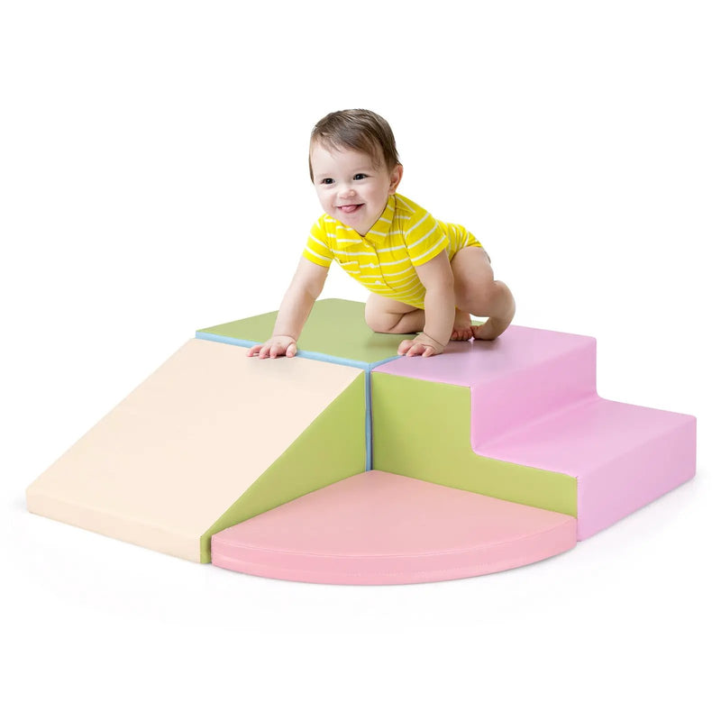 4-Piece Climb and Crawl Foam Block Play Set for Infant Baby by DirectDeals