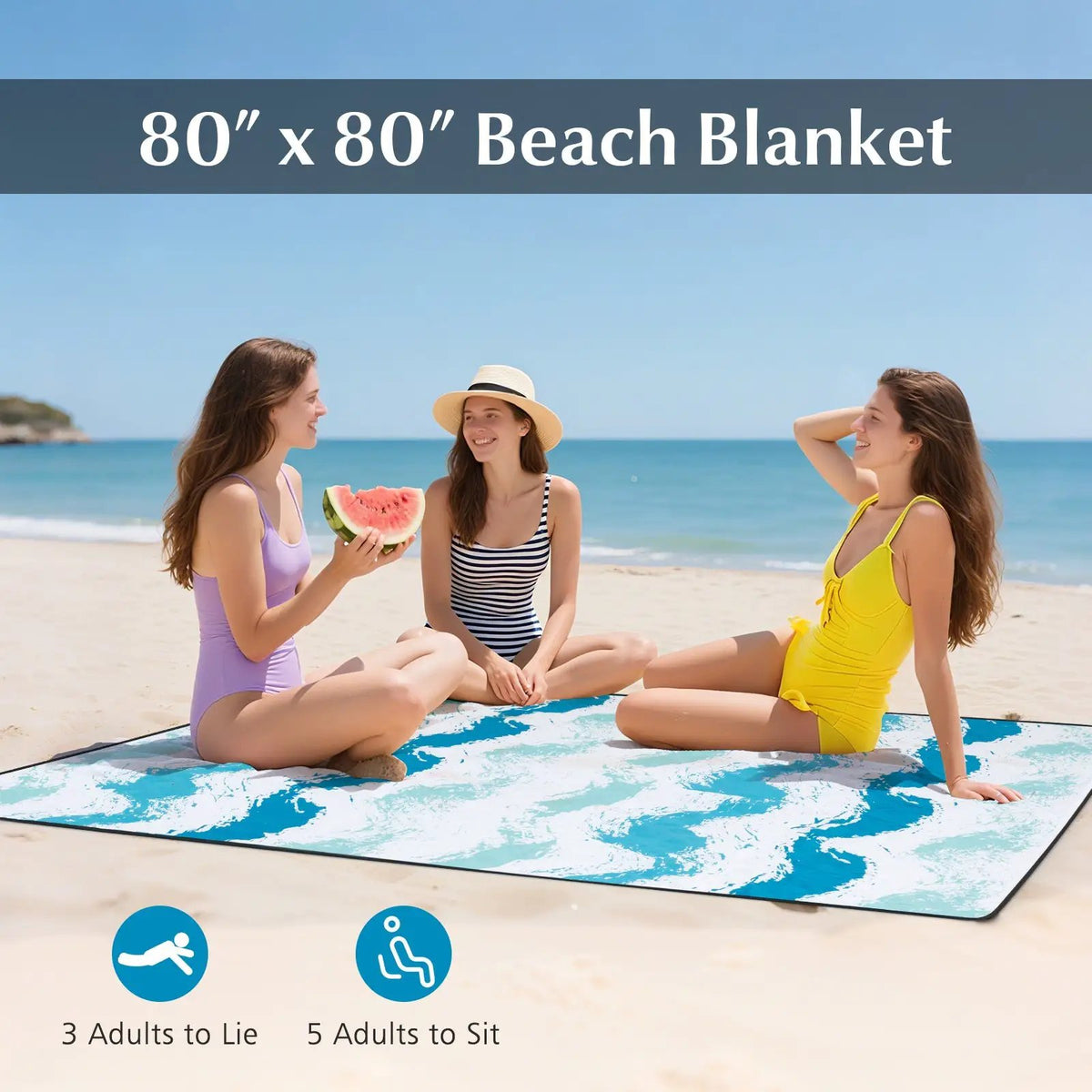 4 Pieces Beach Umbrella Set with 2 Foldable Chairs and Picnic Blanket, photo 13 of 16