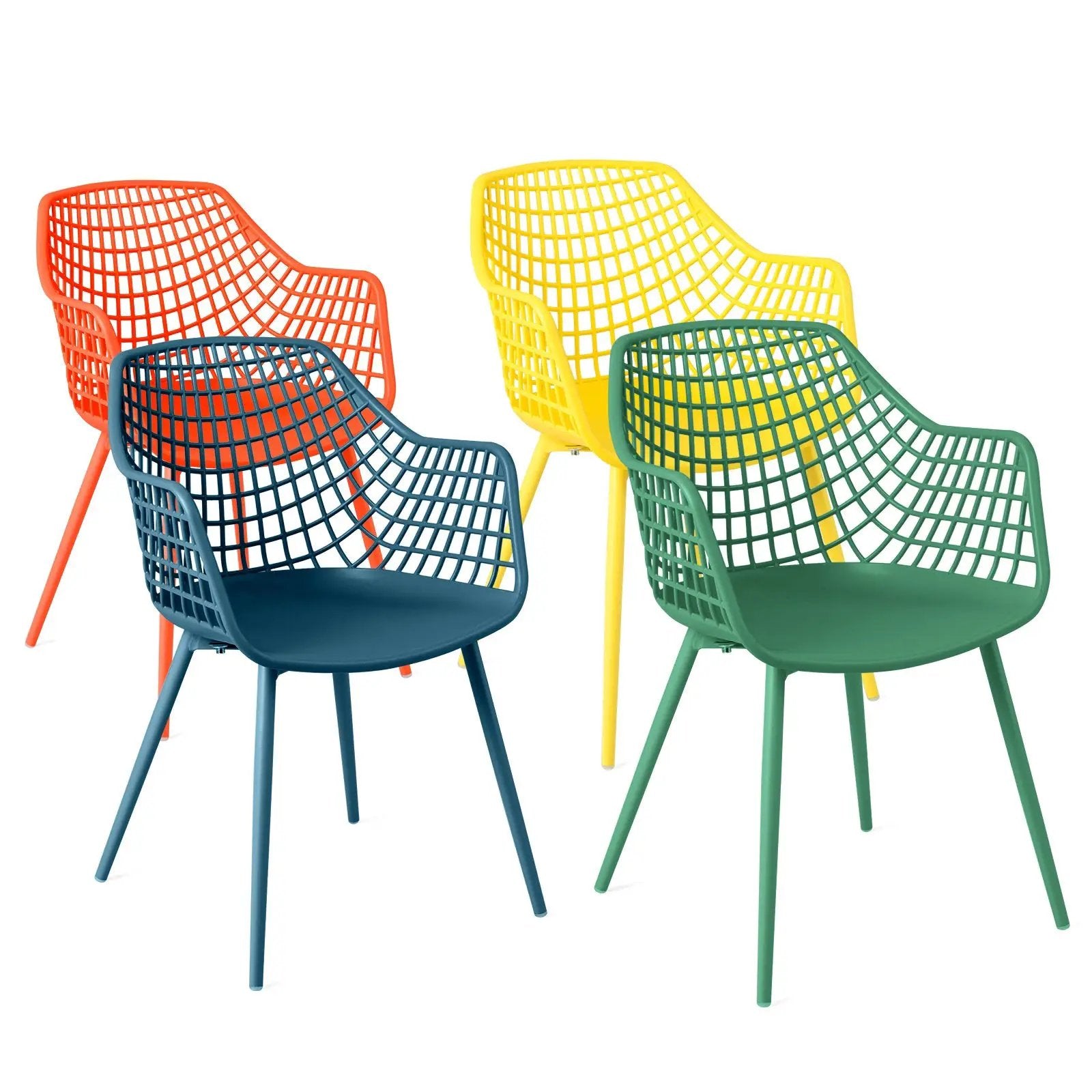 4 Pieces Kids Chairs with Curved Backrest and Ergonomic Armrests by DirectDeals