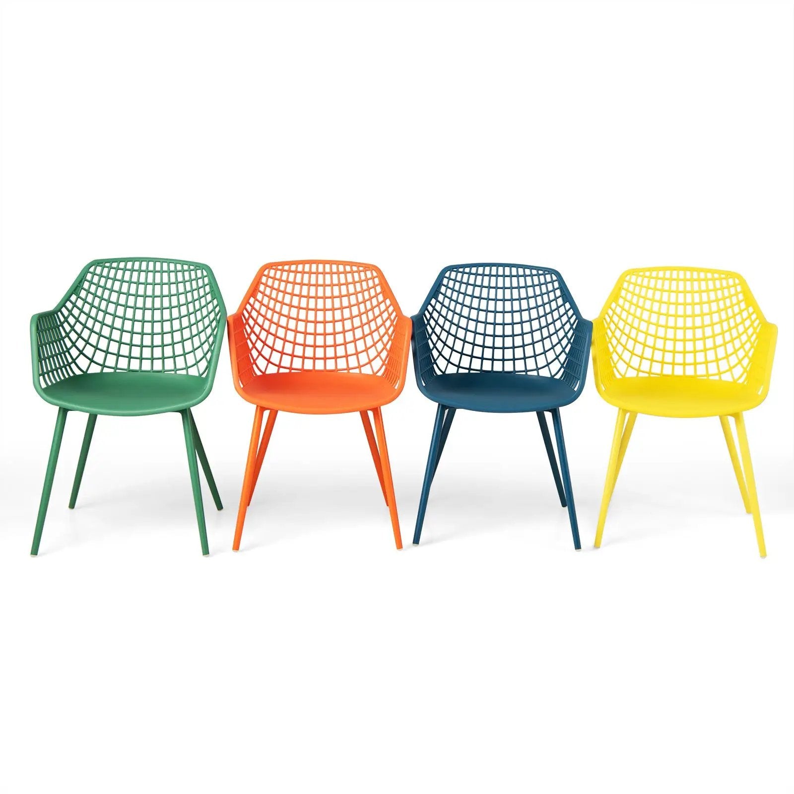 4 Pieces Kids Chairs with Curved Backrest and Ergonomic Armrests by DirectDeals