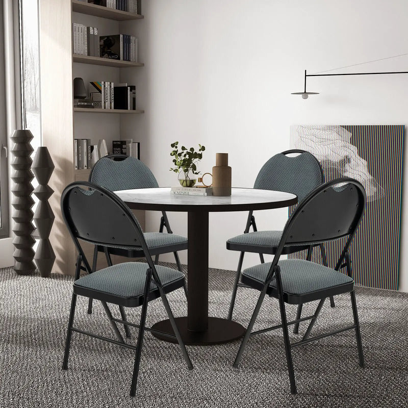 2/4 Pieces Padded Folding Dining Chairs with Backrest by DirectDeals