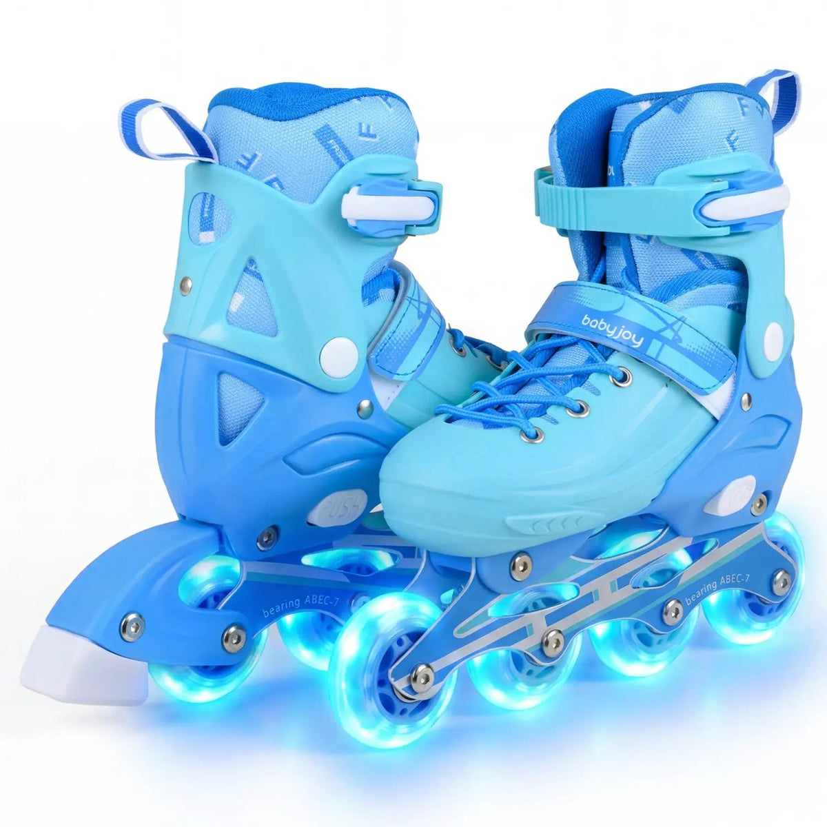 4-Size Adjustable Light-Up Inline Skates for Toddlers Ages 5-7, photo 3 of 32