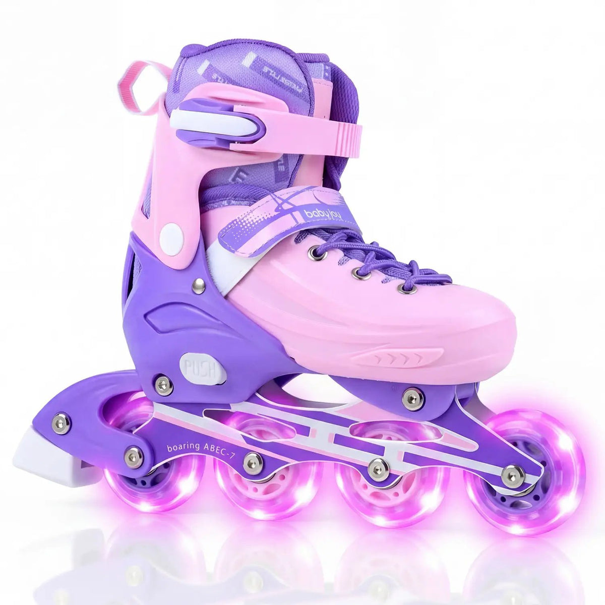4-Size Adjustable Light-Up Inline Skates for Toddlers Ages 5-7, photo 13 of 32