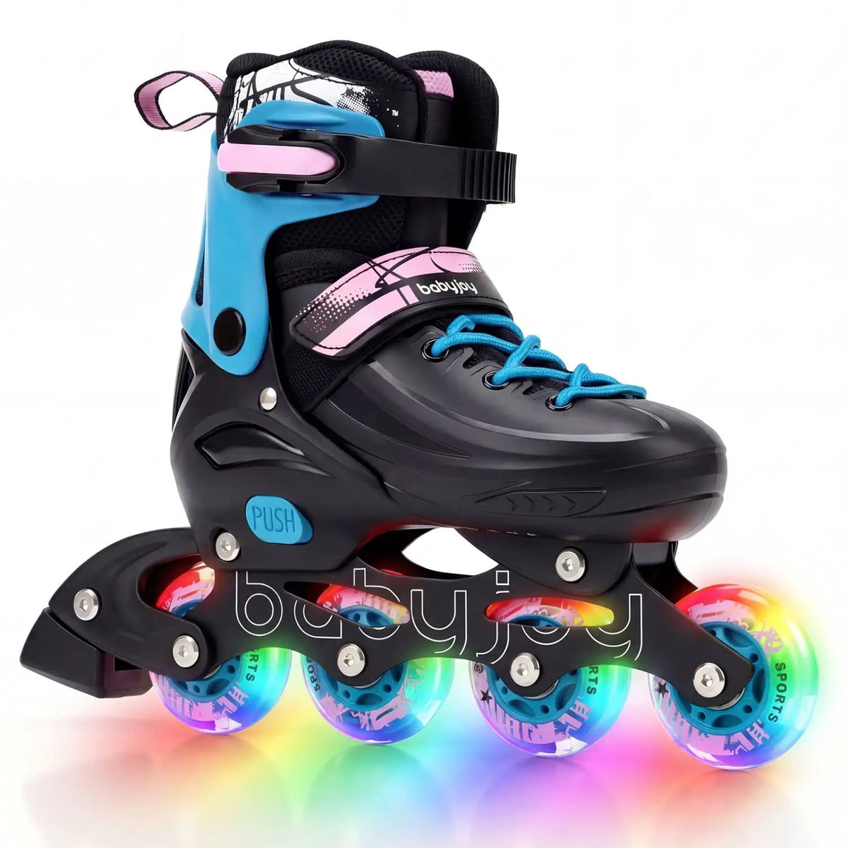 4-Size Adjustable Light-Up Inline Skates for Toddlers Ages 5-7, photo 27 of 32