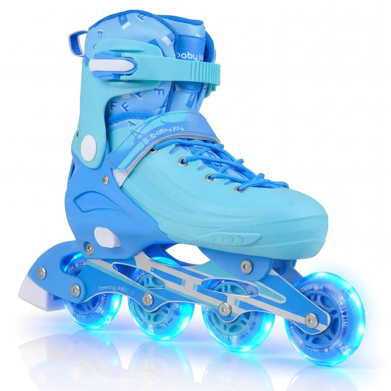 4-Size Adjustable Light-Up Kids Inline Skates for Kids Ages 7-9 by DirectDeals