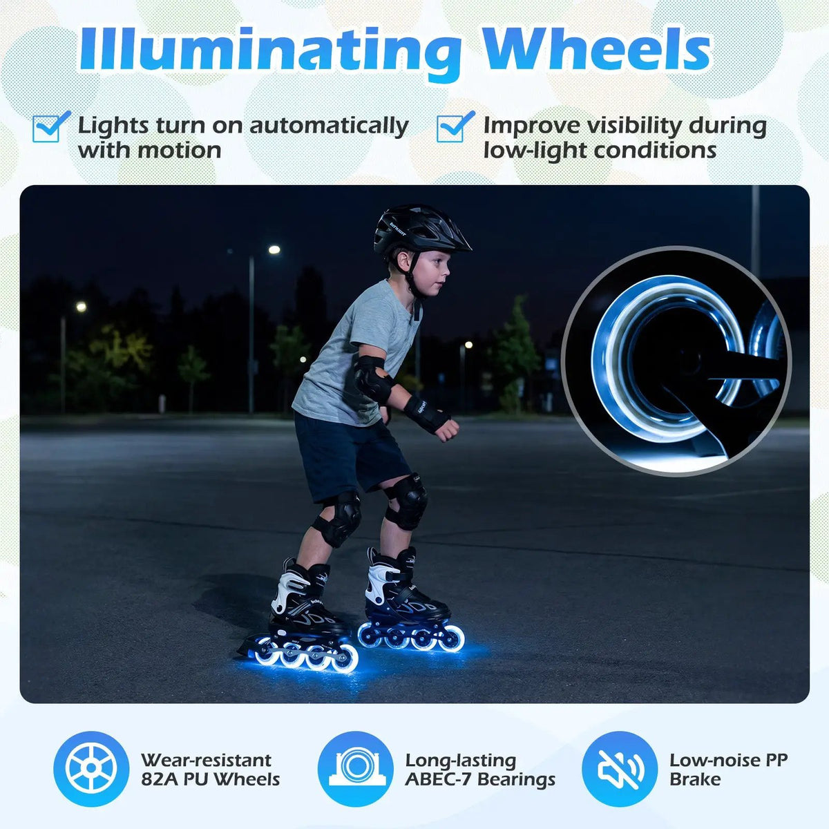 4 Sizes Adjustable Blade Roller with Light-up Wheels for Youth, photo 22 of 24