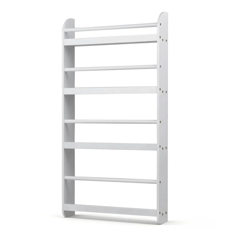 4-Tier Wall Mounted Bookshelf with Safety Rails by DirectDeals