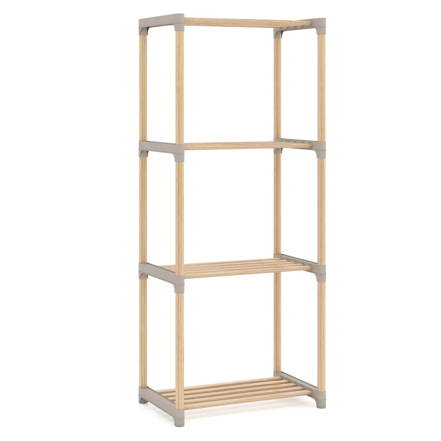 5-Tier Pine Wood Bookshelf with Open Shelves by DirectDeals