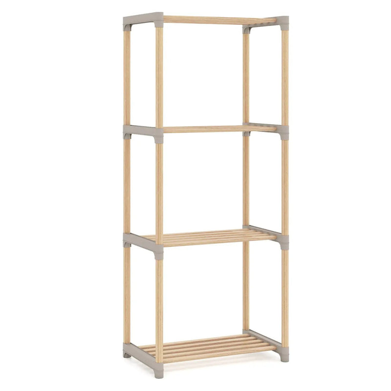 5-Tier Pine Wood Bookshelf with Open Shelves by DirectDeals