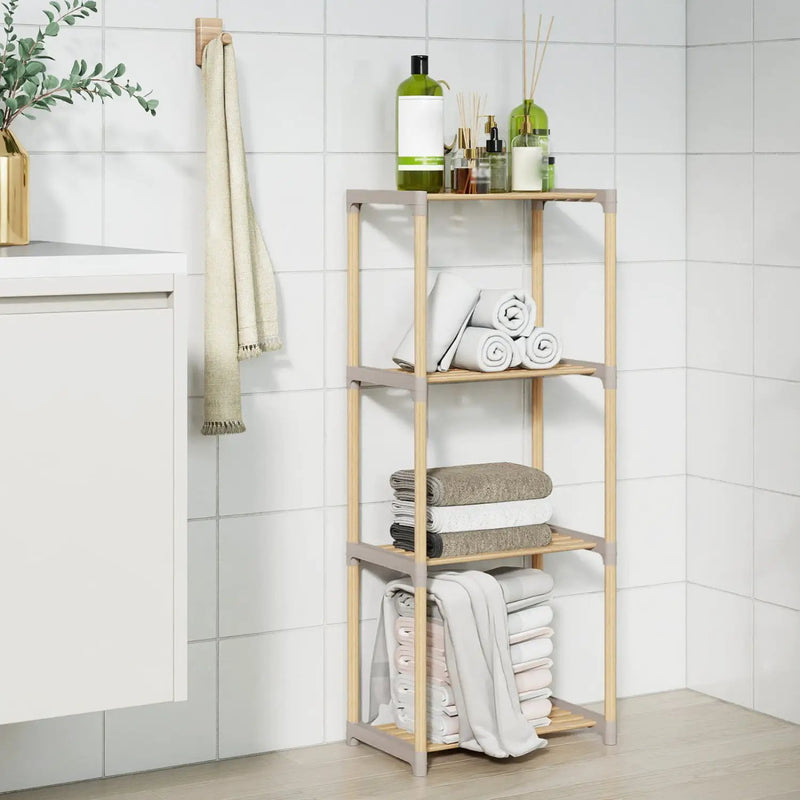 5-Tier Pine Wood Bookshelf with Open Shelves by DirectDeals