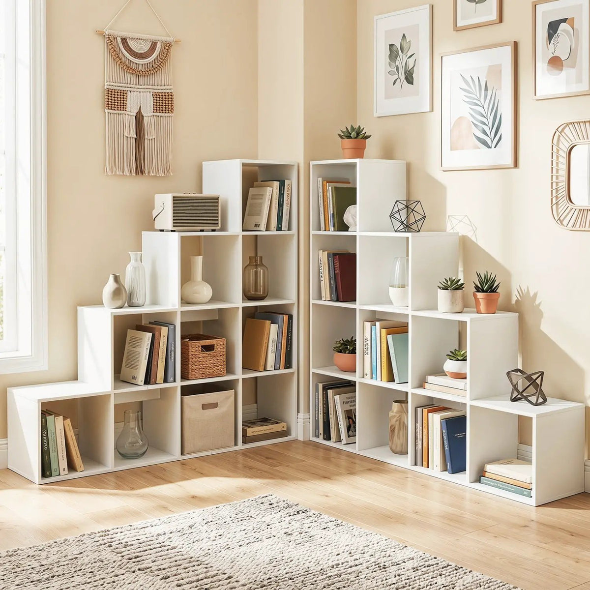 4-Tier Bookshelf with 10 Cube Storage and Anti-Tip Kit, photo 14 of 16
