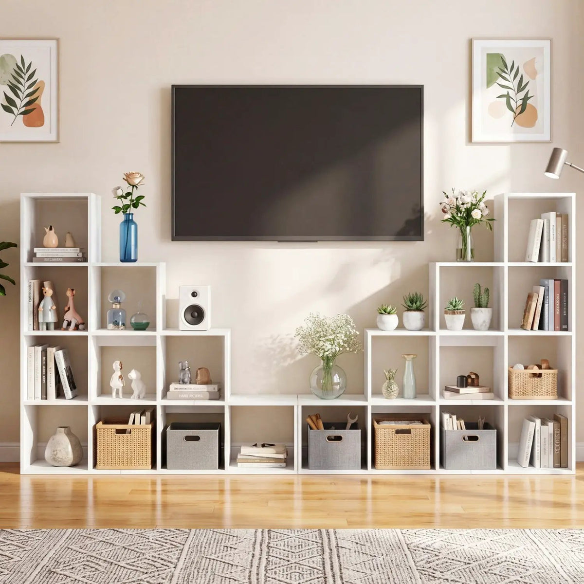 4-Tier Bookshelf with 10 Cube Storage and Anti-Tip Kit, photo 15 of 16