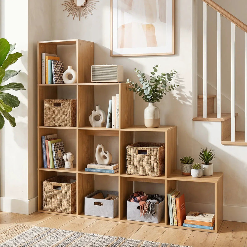 4-Tier Bookshelf with 10 Cube Storage and Anti-Tip Kit by DirectDeals