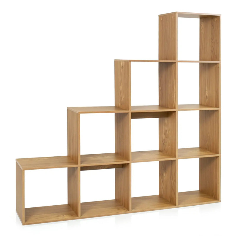 4-Tier Bookshelf with 10 Cube Storage and Anti-Tip Kit by DirectDeals