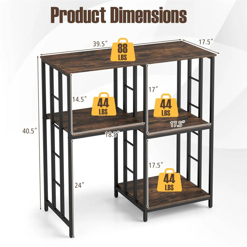 4-Tier Baker's Rack with Heavy-Duty Metal Frame by DirectDeals