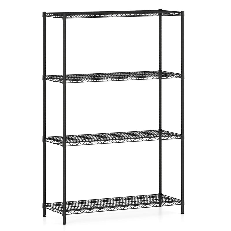 4-Tier Metal Storage Shelving Unit with V-Shaped Wire Rack-Black by DirectDeals