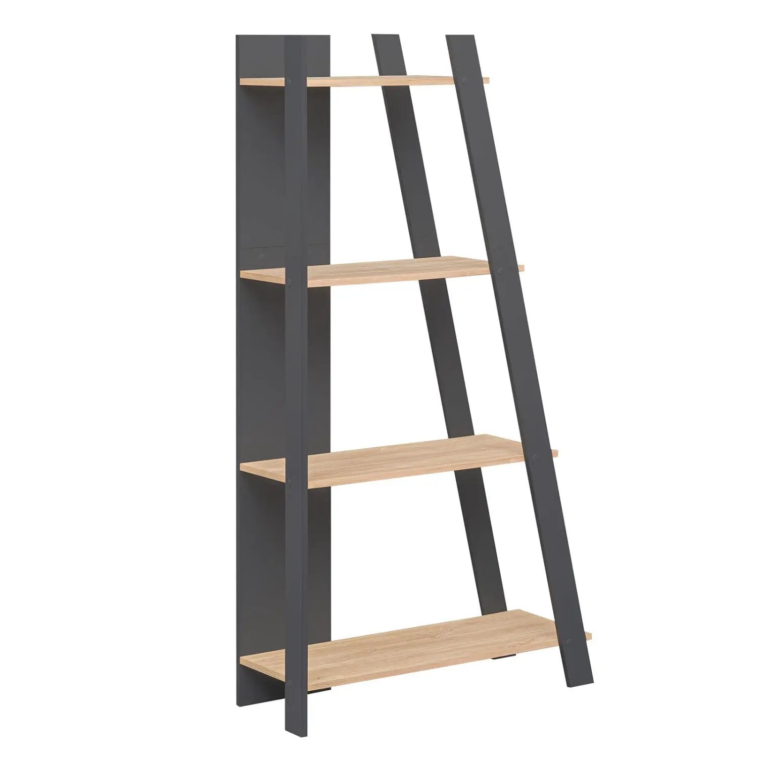 4-Tier Modern Bookshelf Wooden Vertical Display Book Shelf for Small Space by DirectDeals