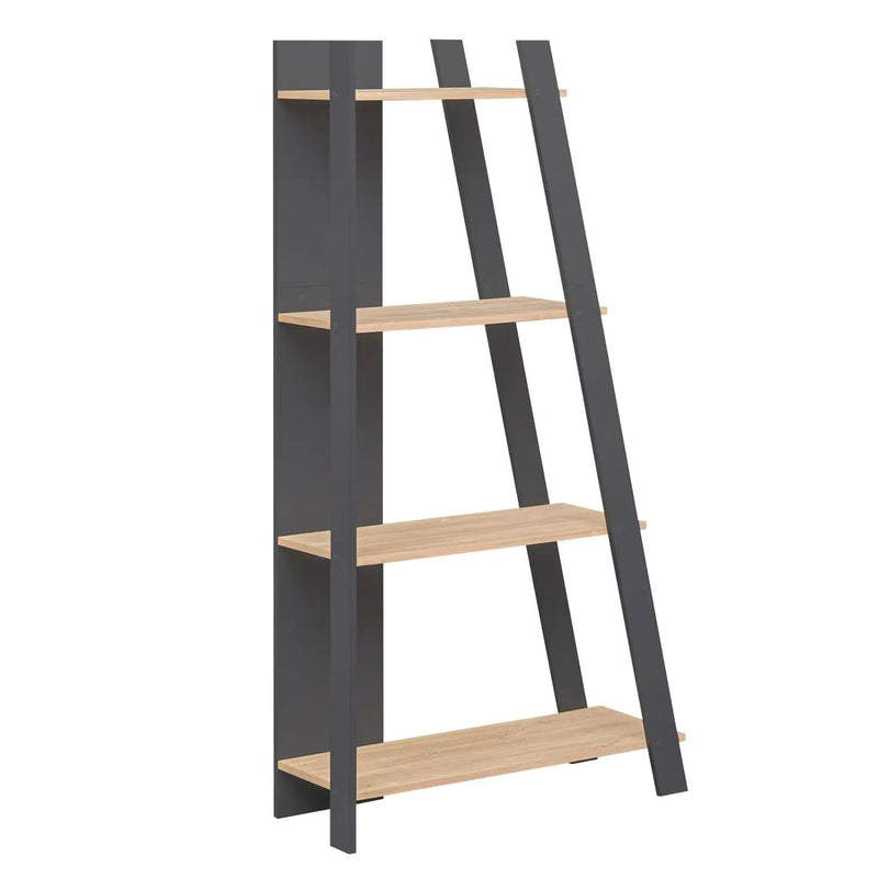 4-Tier Modern Bookshelf Wooden Vertical Display Book Shelf for Small Space by DirectDeals