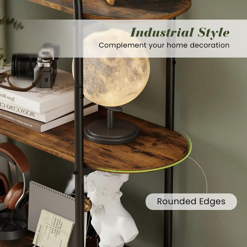 4-Tier Open Bookcase with Sturdy Metal Frame for Living Room by DirectDeals