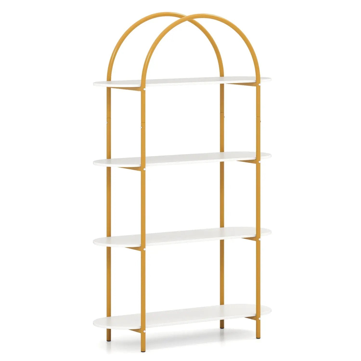 4-Tier Open Bookcase with Sturdy Metal Frame for Living Room by DirectDeals