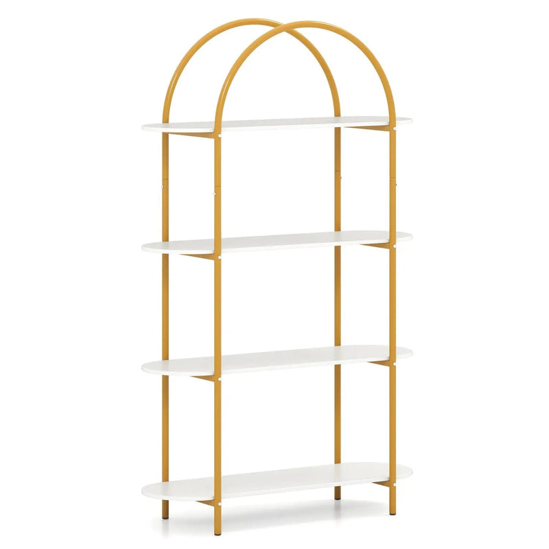 4-Tier Open Bookcase with Sturdy Metal Frame for Living Room by DirectDeals