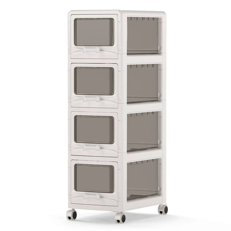 Rolling Storage Cart with Drawers and Lockable Wheels by DirectDeals