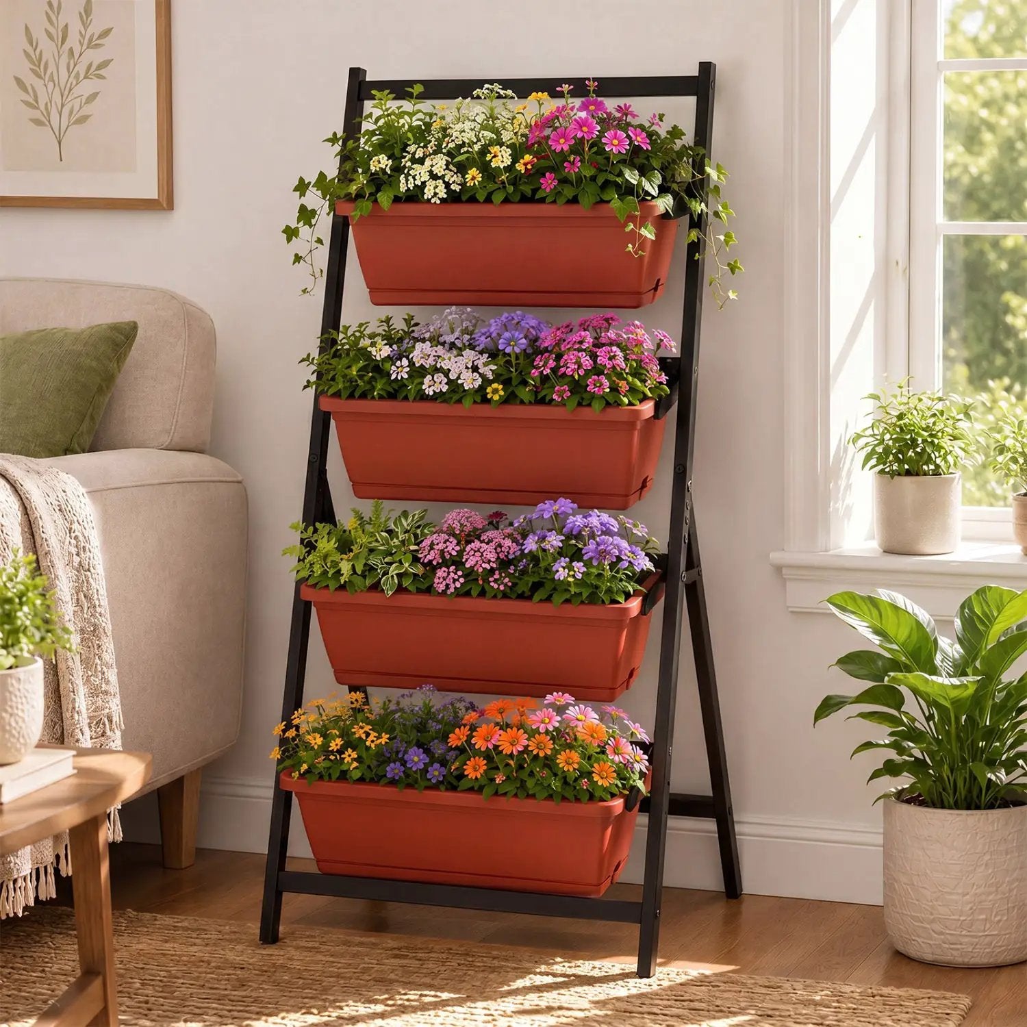 4-Tier Vertical Raised Garden Bed with Drainage Holes by DirectDeals