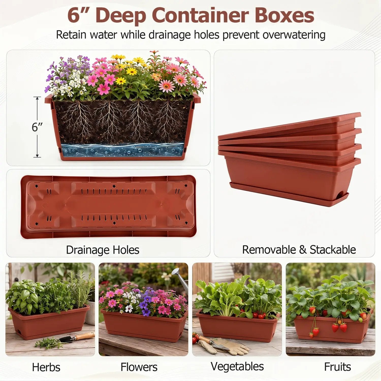 4-Tier Vertical Raised Garden Bed with Drainage Holes by DirectDeals