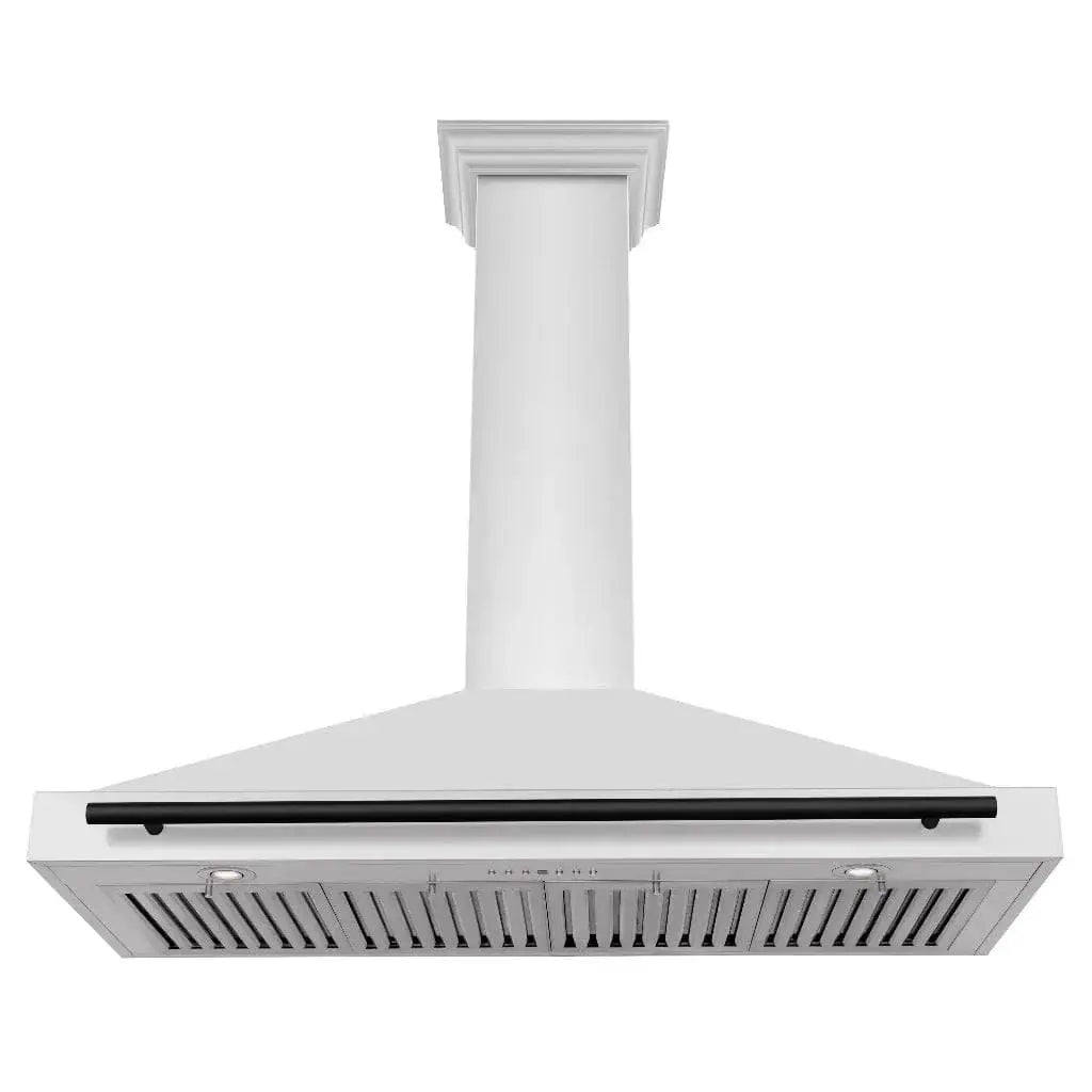 ZLINE 48" Autograph Edition Stainless Steel Range Hood, Matte Black KB4STZ-48-MB by Farmhouse Kitchen and Bath