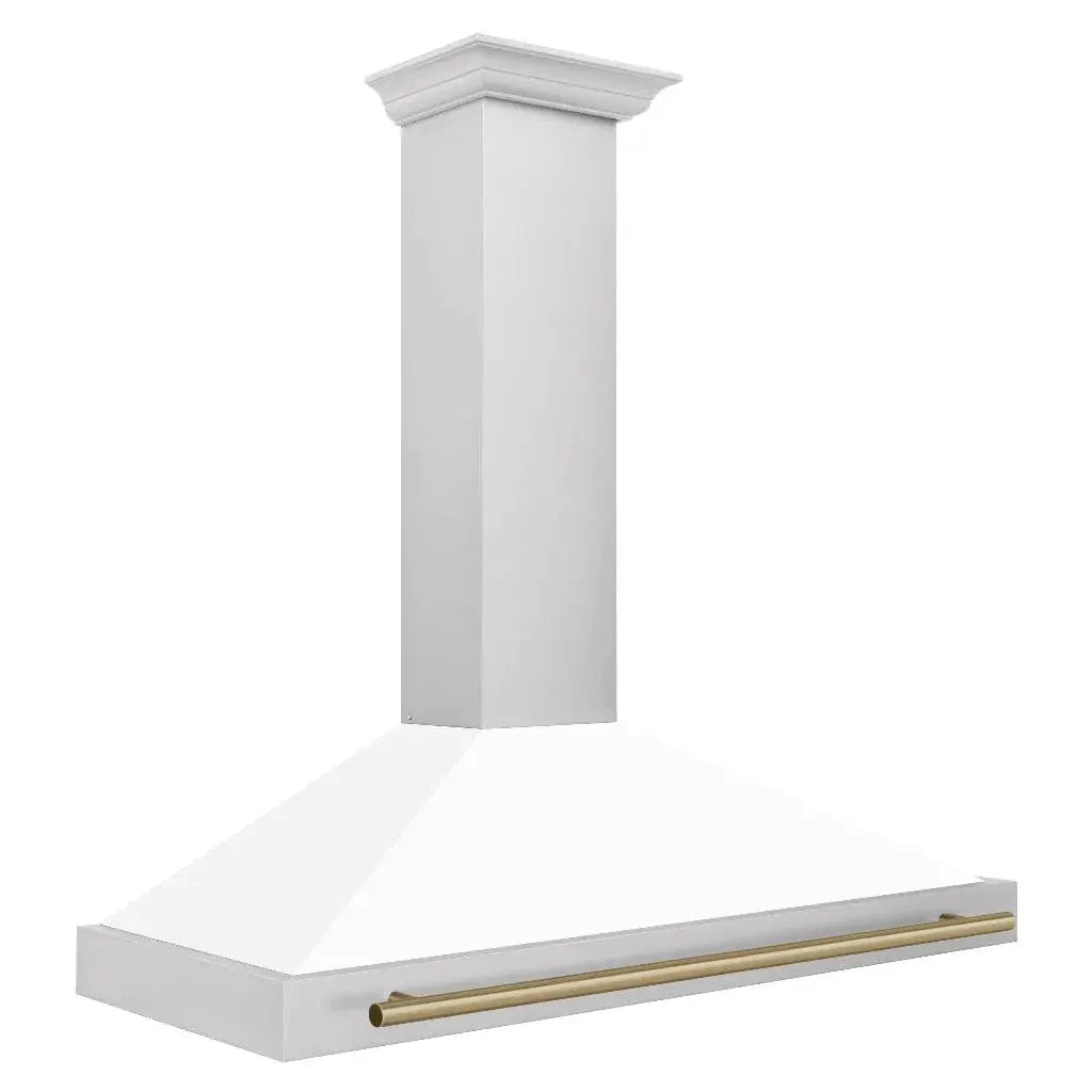 ZLINE 48" Autograph Stainless Wall Range Hood KB4STZ-WM48-G by Farmhouse Kitchen and Bath