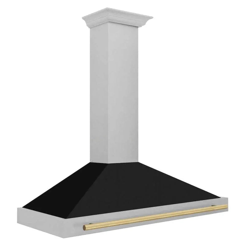 ZLINE 48" Autograph Stainless Wall Range Hood KB4SNZ-BLM48-G by Farmhouse Kitchen and Bath