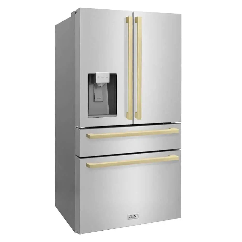 ZLINE 36" Autograph French Door Refrigerator, Ice & Water, Stainless Steel RFMZ-W-36-FCB by Farmhouse Kitchen and Bath