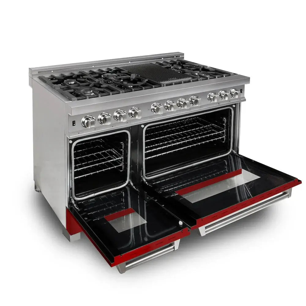 ZLINE 48" Bundle Range RAS-RM-48 & Range Hood 8654RM-48, 2KP-RASRMRH48 by Farmhouse Kitchen and Bath