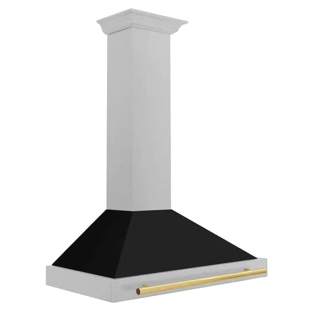 ZLINE 36" Autograph Stainless Wall Range Hood KB4SNZ-BLM36-G by Farmhouse Kitchen and Bath