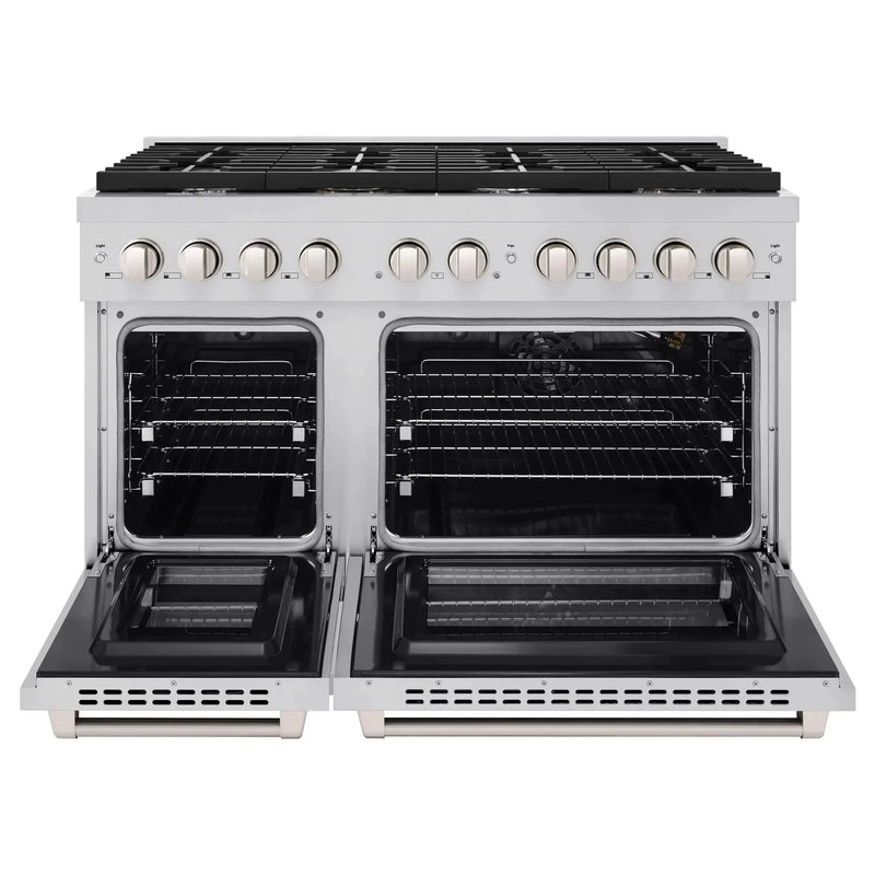 ZLINE 48"Paramount Dual Fuel Range Stainless Steel, SDR48 by Farmhouse Kitchen and Bath