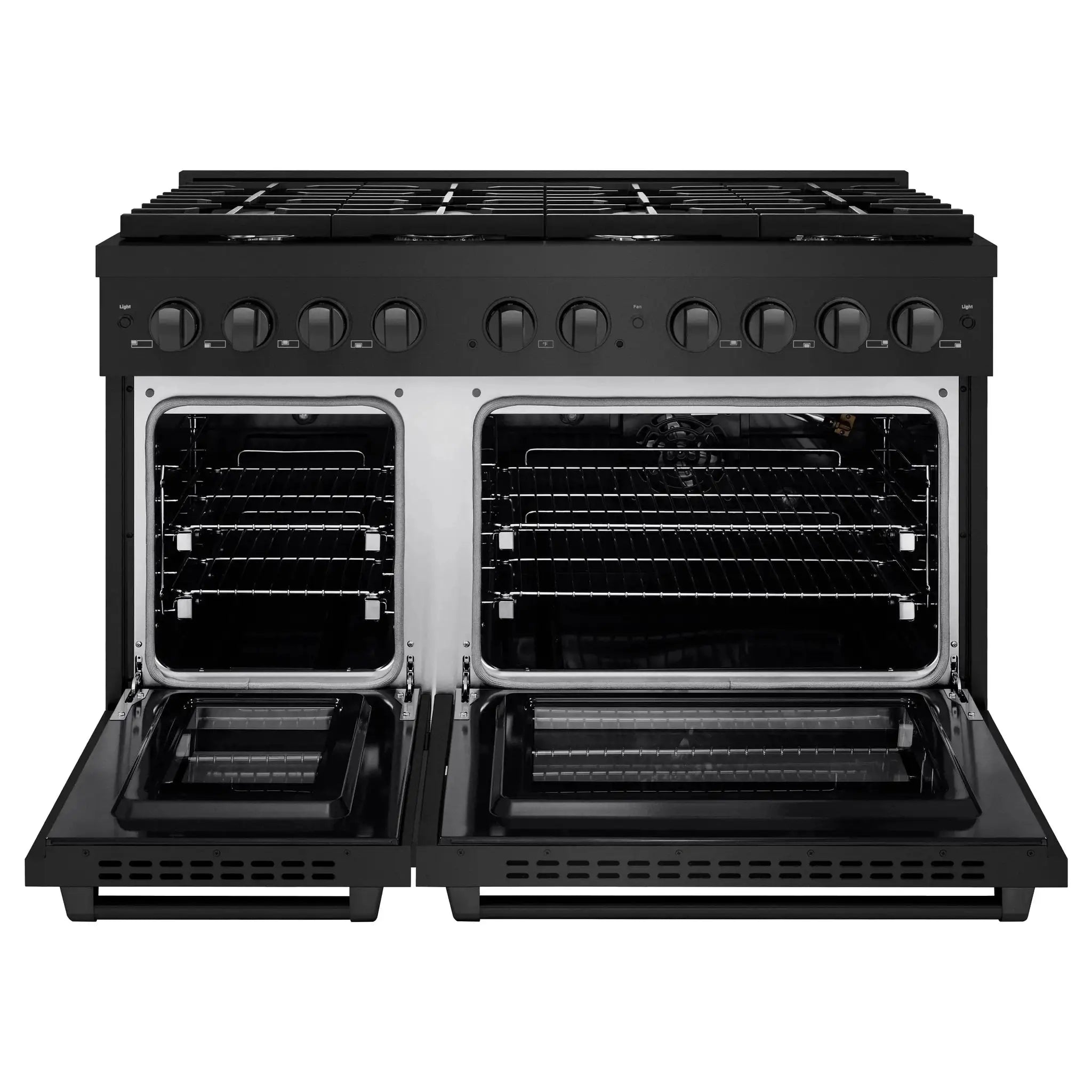 ZLINE 48"Paramount Dual Fuel Range Black Stainless Steel, SDRB-48 by Farmhouse Kitchen and Bath