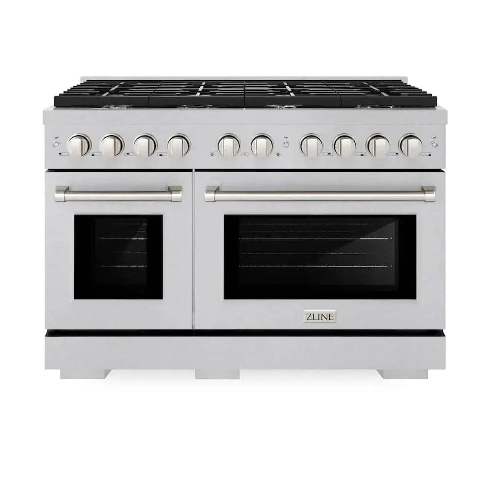 ZLINE 48"Gas Range, Convection Gas Oven , DuraSnow® Stainless Steel, SGRS-48 by Farmhouse Kitchen and Bath