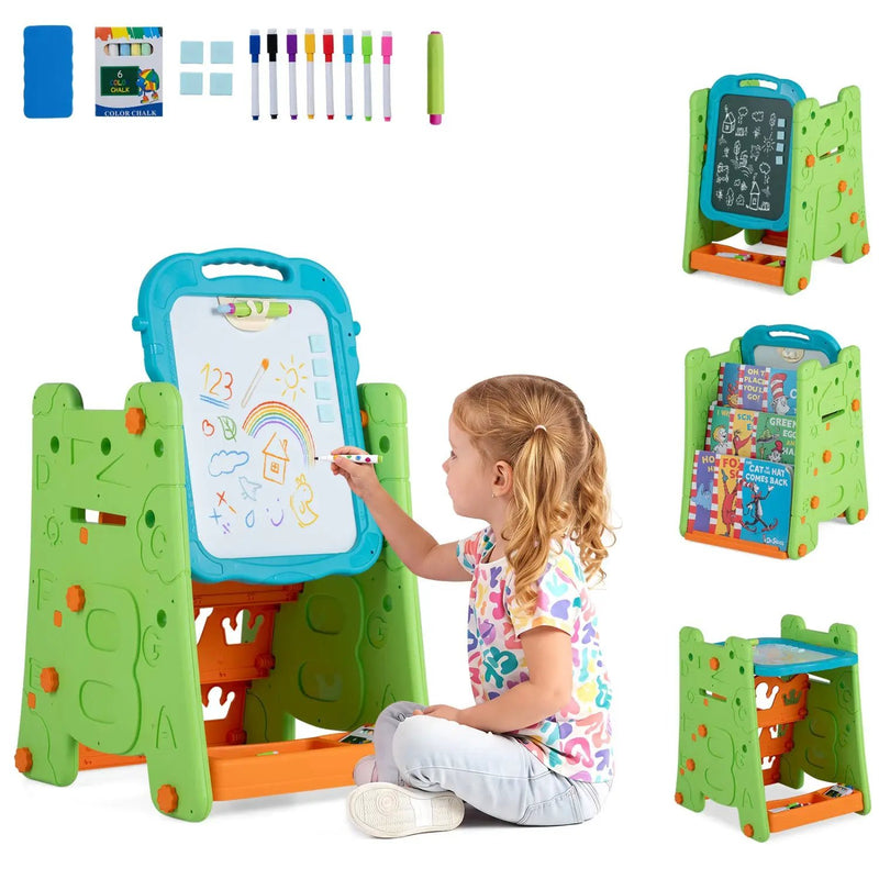 Kids Art Easel 4-in-1 Double Sided Magnetic Board by DirectDeals