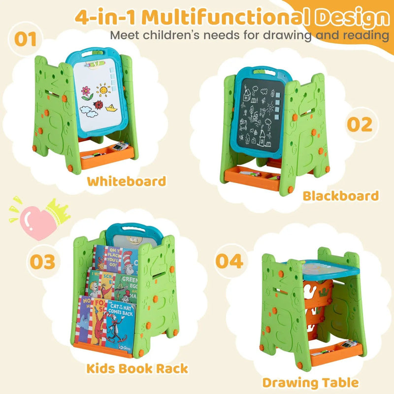 Kids Art Easel 4-in-1 Double Sided Magnetic Board by DirectDeals