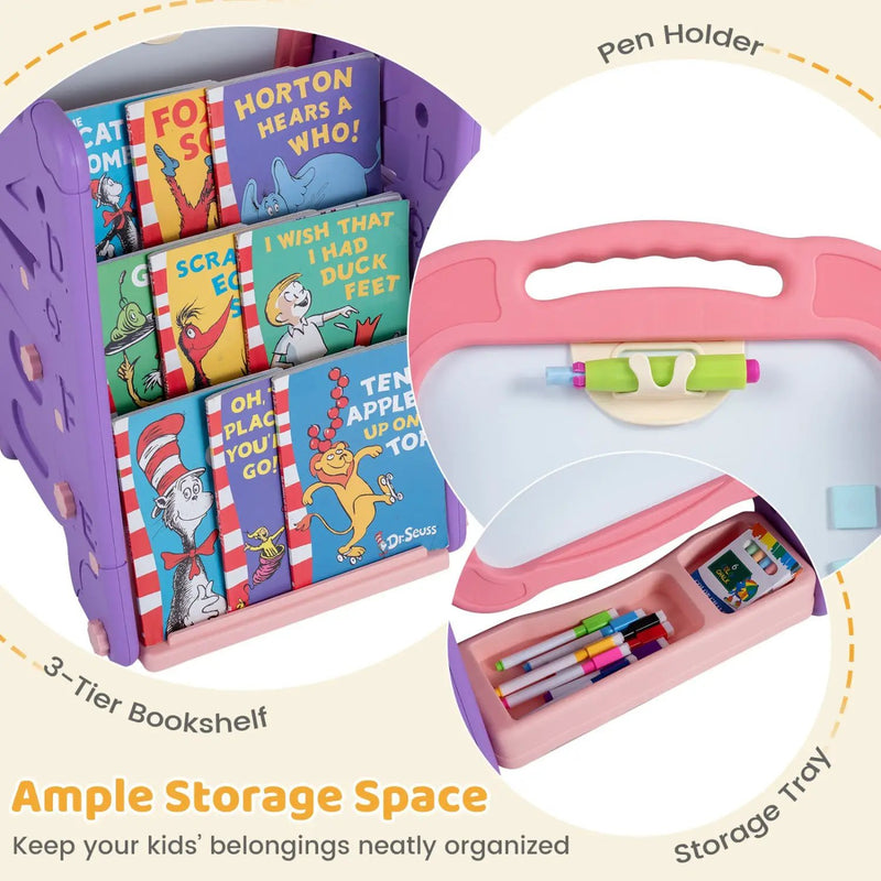 Kids Art Easel 4-in-1 Double Sided Magnetic Board by DirectDeals