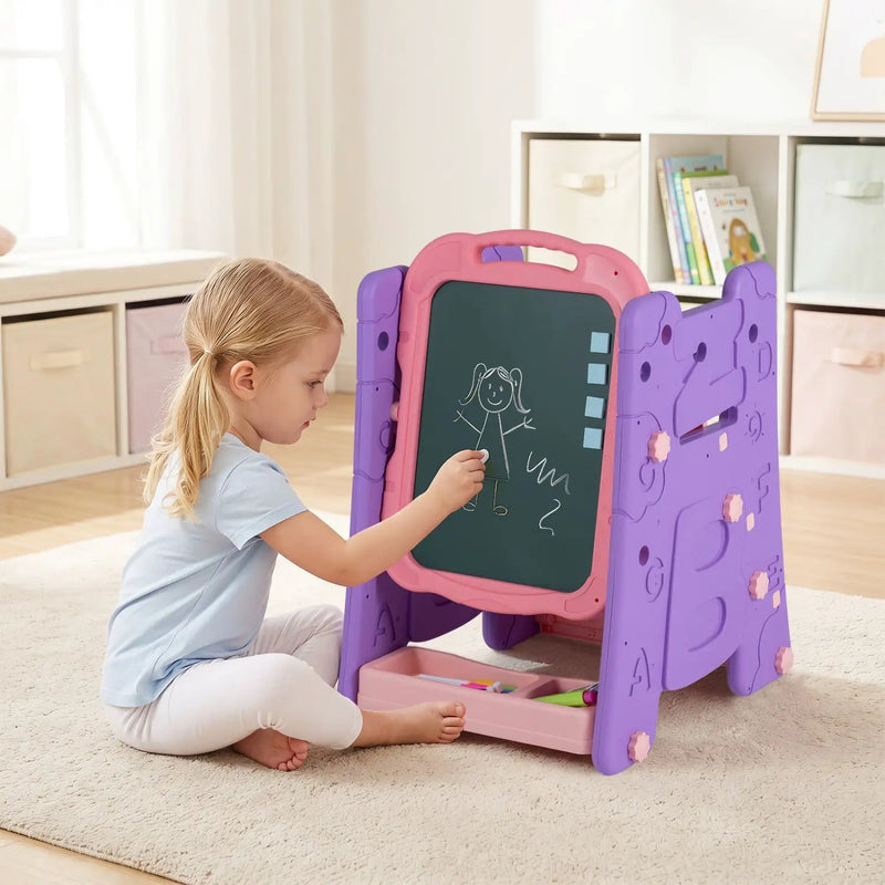 Kids Art Easel 4-in-1 Double Sided Magnetic Board by DirectDeals