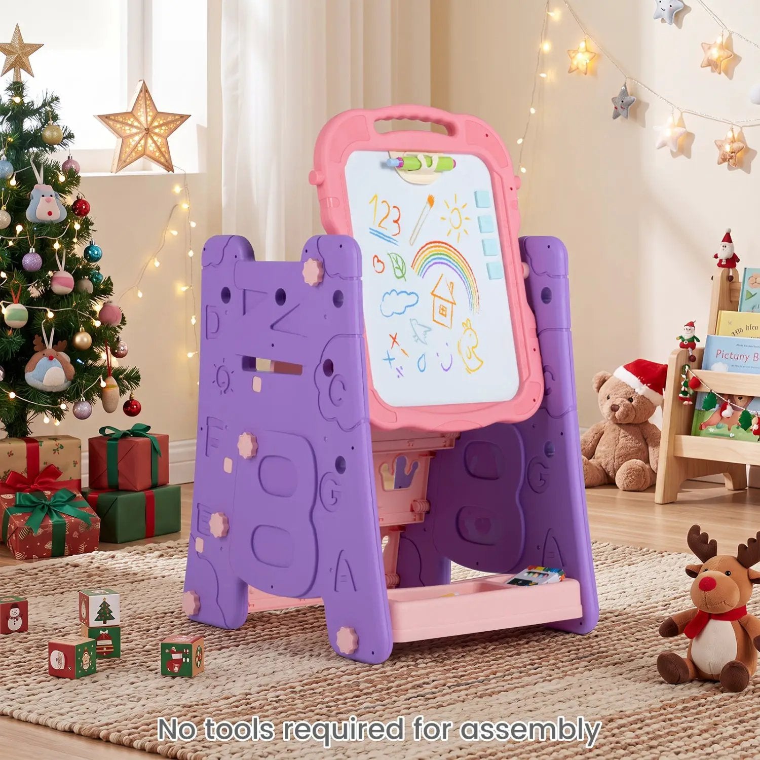 Kids Art Easel 4-in-1 Double Sided Magnetic Board by DirectDeals