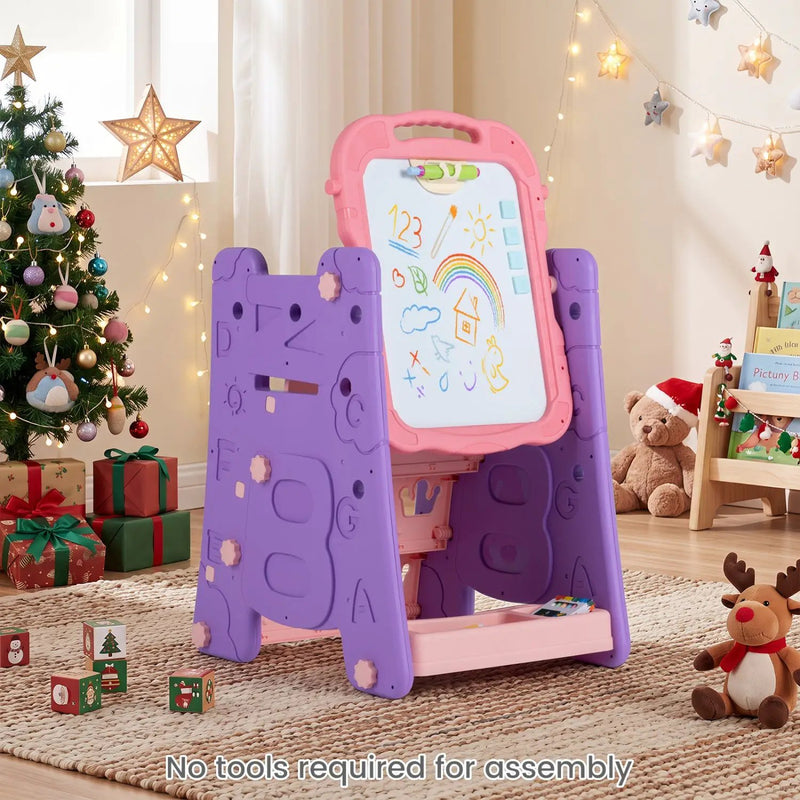 Kids Art Easel 4-in-1 Double Sided Magnetic Board by DirectDeals