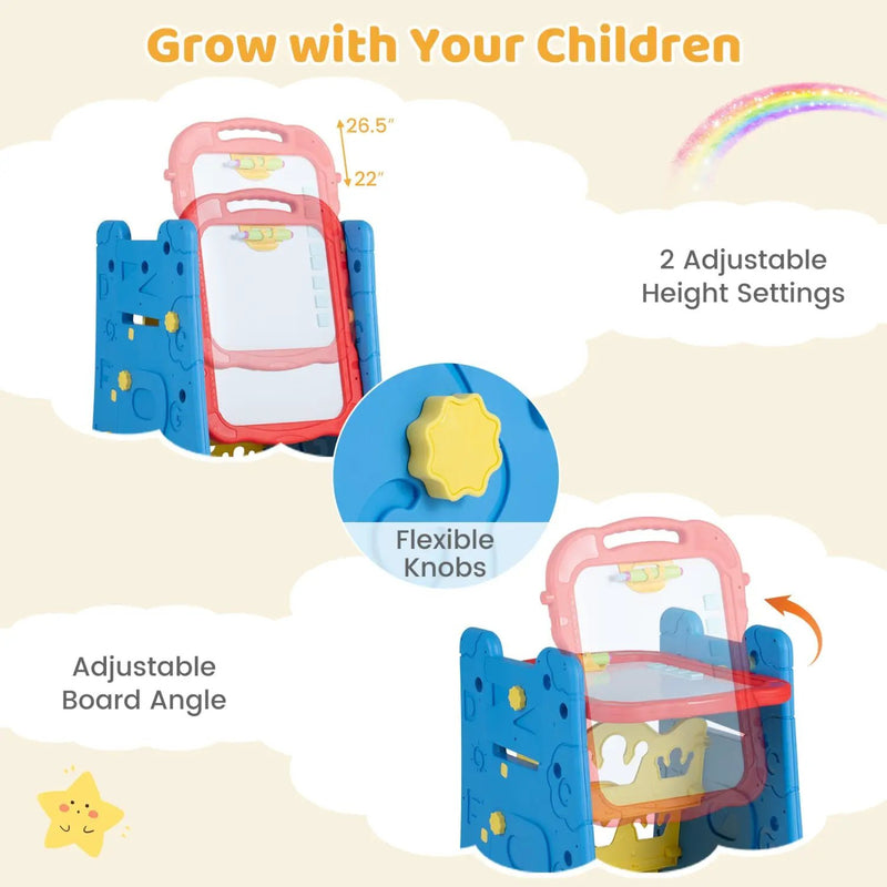 Kids Art Easel 4-in-1 Double Sided Magnetic Board by DirectDeals