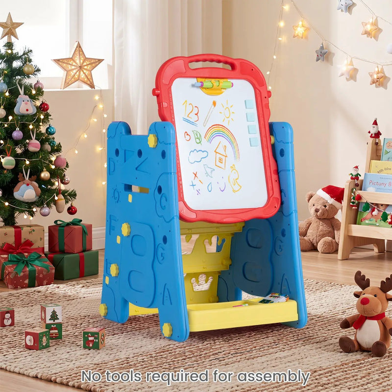 Kids Art Easel 4-in-1 Double Sided Magnetic Board by DirectDeals