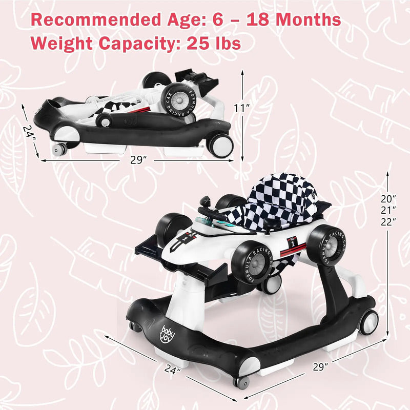 4-in-1 Foldable Activity Push Walker with Adjustable Height by DirectDeals