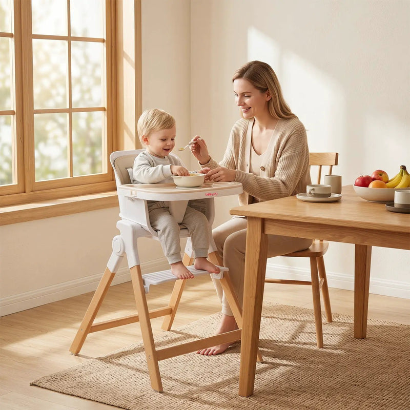 4-in-1 Convertible Baby High Chair with Adjustable Tray by DirectDeals