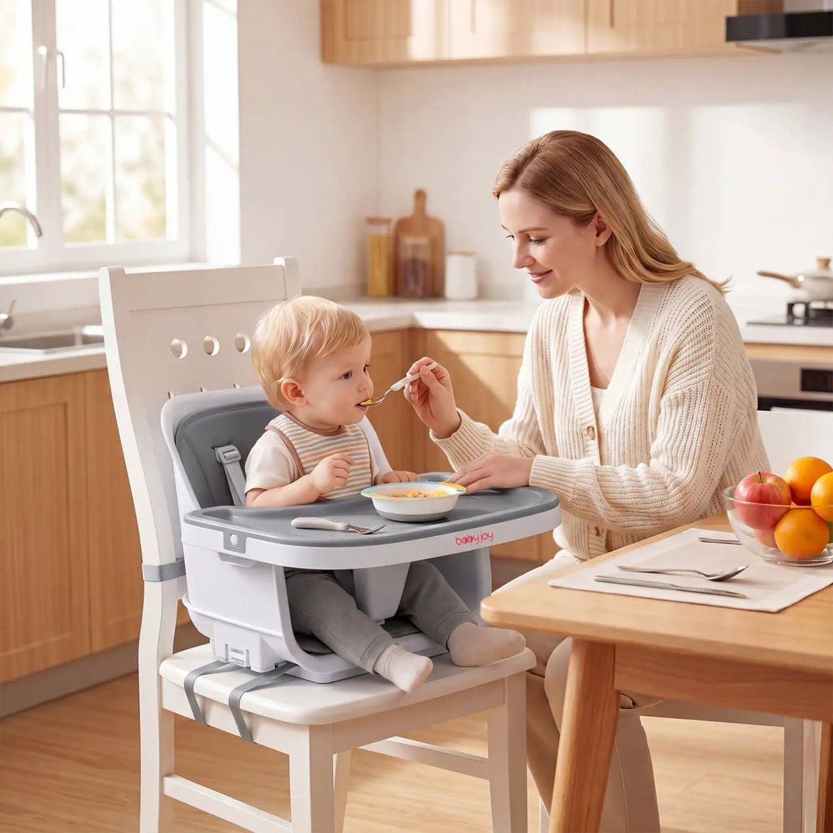 4-in-1 Convertible Baby High Chair with Adjustable Tray, photo 10 of 16