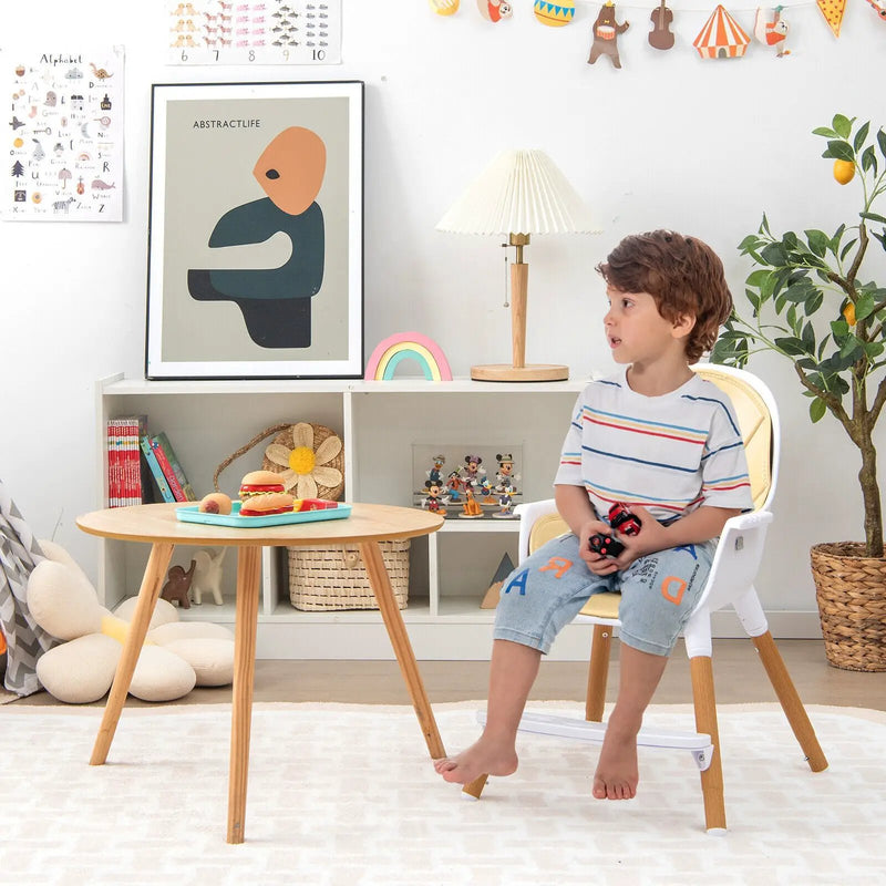 4-in-1 Convertible Baby High Chair Infant Feeding Chair with Adjustable Tray by DirectDeals