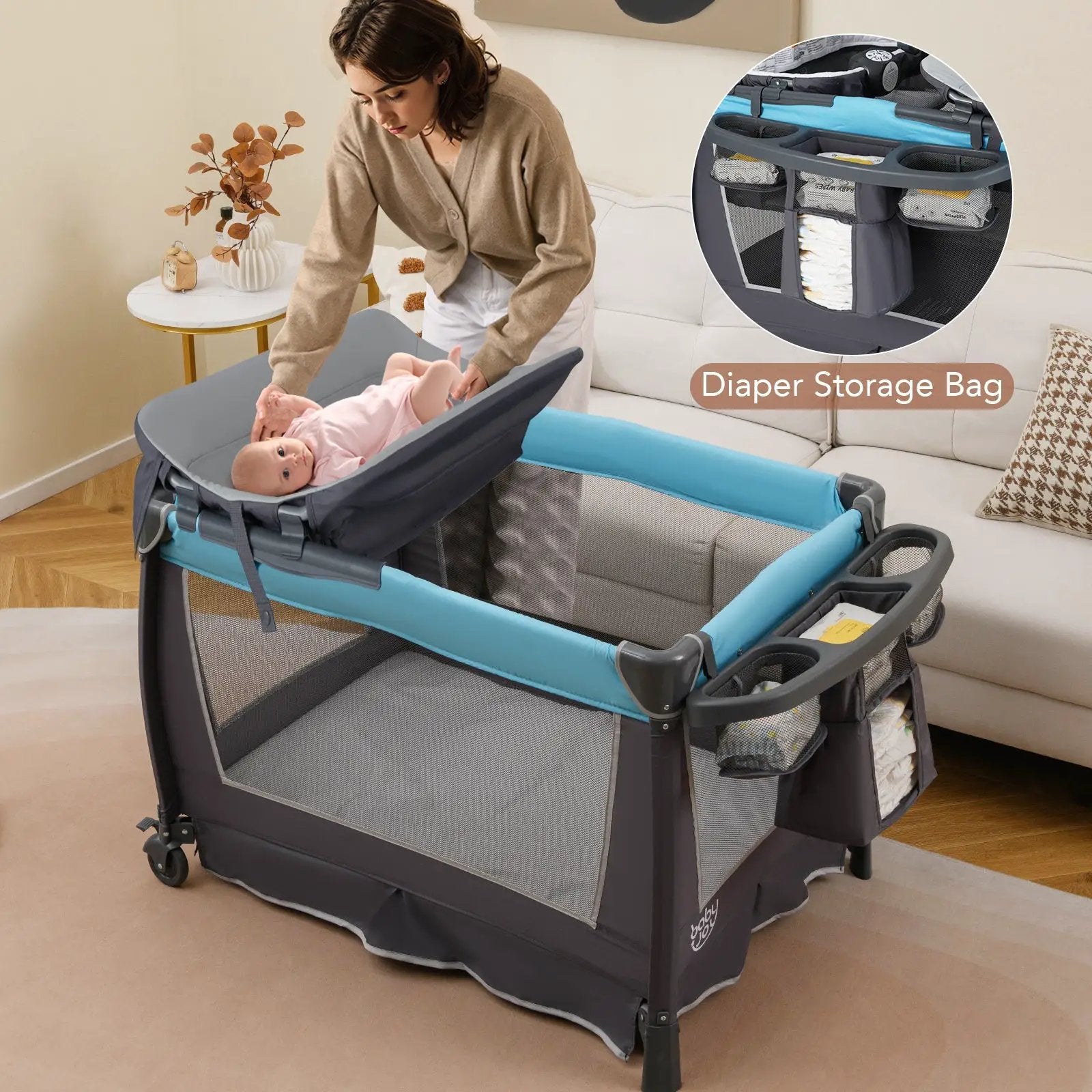 4-in-1 Convertible Portable Baby Play by DirectDeals